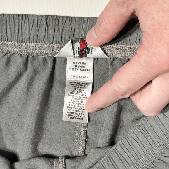 Hard Tail Forever Gray Rayon Wide Leg Pants Elastic High Waist Women Size L (A3) - Picture 6 of 12